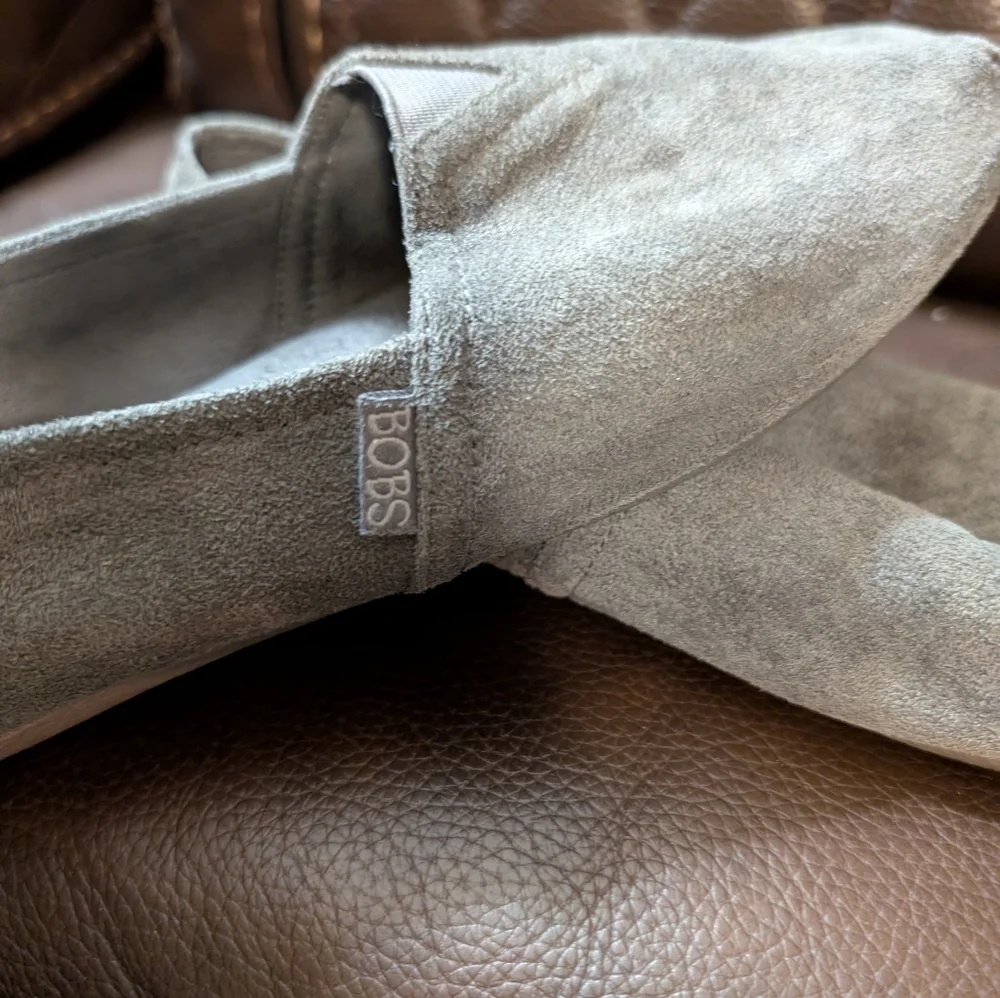 BOBS from Skechers Keep It Cozy Charcoal Plush Slip-On Flats - Women’s 8 Wide